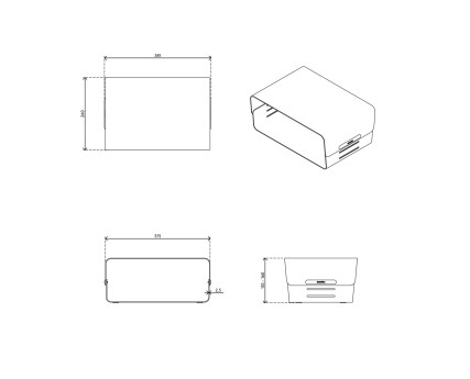 Addit Bento® Monitorerhöhung - verstellbar (Schwarz)